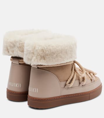 Classic shearling-trimmed suede snow boots  | Inuikii