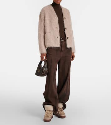 Classic shearling-trimmed suede snow boots  | Inuikii