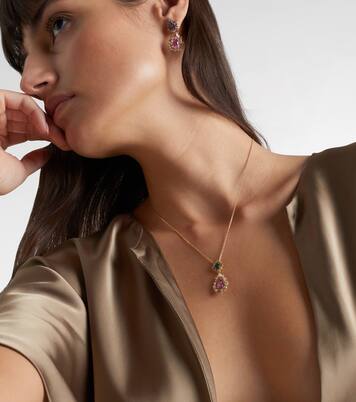 Collier One Of A Kind en or 18 ct, saphirs, diamants et opale | Suzanne Kalan