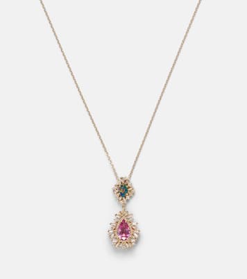 Collier One Of A Kind en or 18 ct, saphirs, diamants et opale | Suzanne Kalan