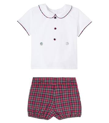 Baby Pablo set of cotton blouse and shorts | La Coqueta