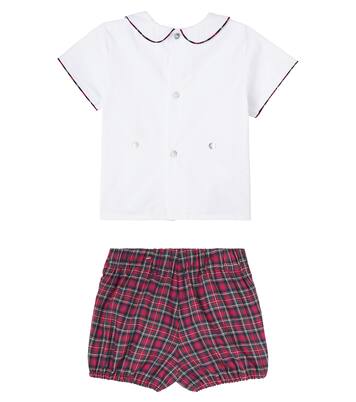 Baby Pablo set of cotton blouse and shorts | La Coqueta
