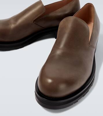 Leather slip-on shoes | The Row