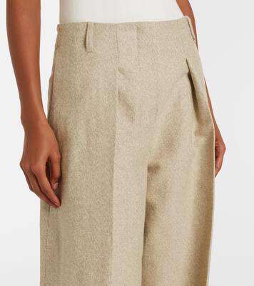 Ovalo cotton and linen barrel-leg pants | Jacquemus