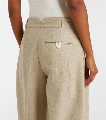 Ovalo cotton and linen barrel-leg pants | Jacquemus