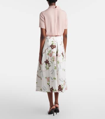Bedruckter Midirock aus Baumwollpopeline | Erdem