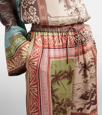 Alberta silk satin palazzo pants | Alémais