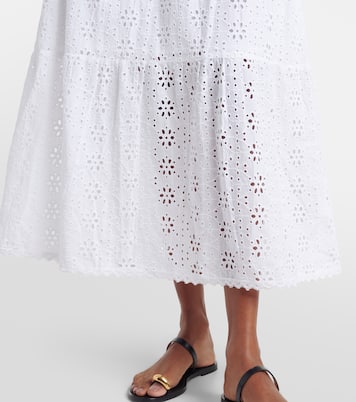 Abito midi Larna in cotone sangallo | Melissa Odabash