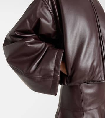 Layered leather bomber jacket | Alaïa
