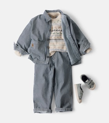 Giacca Cole in canvas di cotone a righe | Wheat