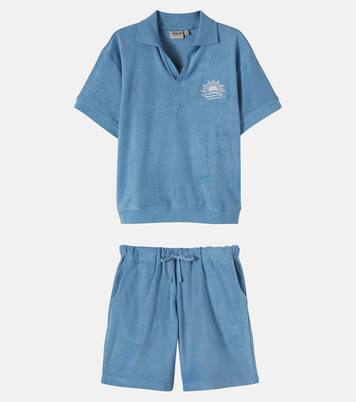 Set aus Top und Shorts aus Frottee | Wheat