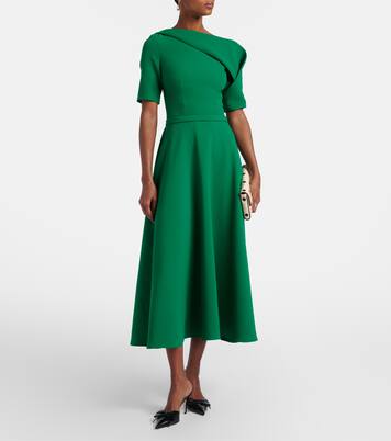 Stephanie draped crêpe cocktail dress | Safiyaa