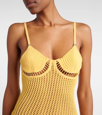 Crochet cotton-blend minidress | The Attico