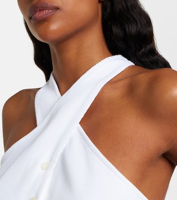 Thea挂脖棉质混纺上衣 | Veronica Beard