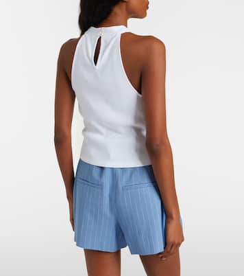 Thea挂脖棉质混纺上衣 | Veronica Beard