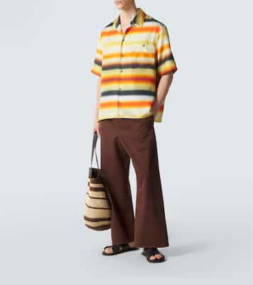Paula's Ibiza striped cotton-blend shirt | Loewe