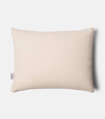 Striped silk and cotton velvet cushion | Les-Ottomans