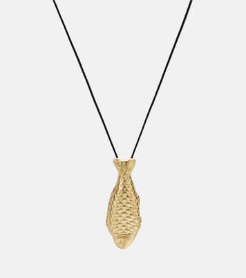 Catch Fish 24kt gold-plated pendant necklace | Ysso