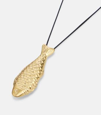 Catch Fish 24kt gold-plated pendant necklace | Ysso