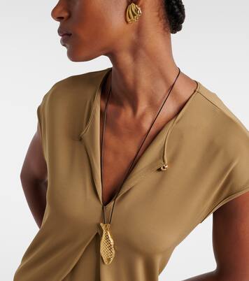 Catch Fish 24kt gold-plated pendant necklace | Ysso