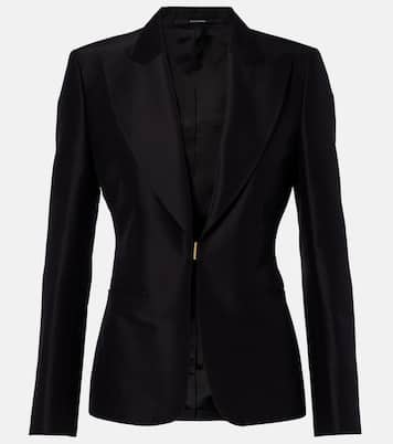 Blazer de faya de seda | Gucci