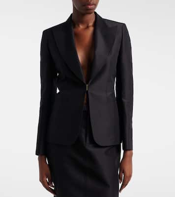 Blazer de faya de seda | Gucci