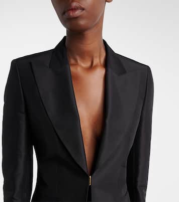Blazer de faya de seda | Gucci