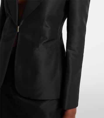 Blazer de faya de seda | Gucci