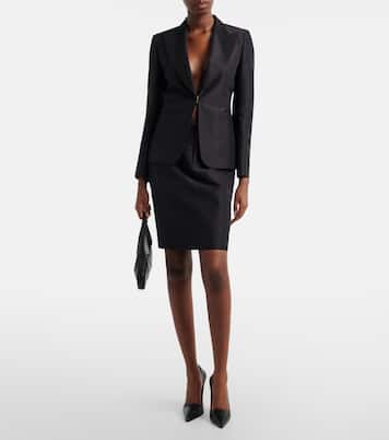 Blazer de faya de seda | Gucci