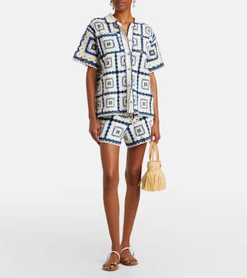 Dolly crochet cotton shorts | Alémais
