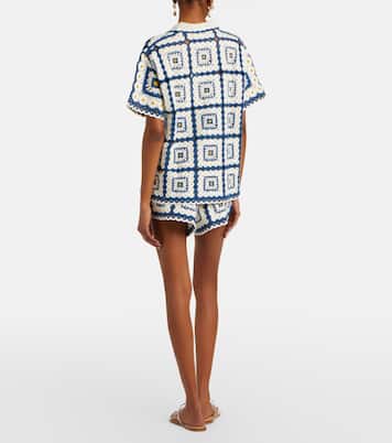 Dolly crochet cotton shorts | Alémais
