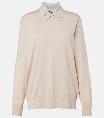 Jersey polo en mezcla de seda, lana y cachemir | Acne Studios