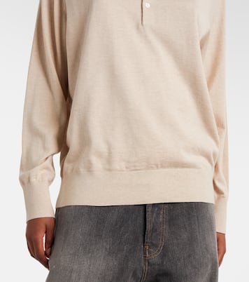 Jersey polo en mezcla de seda, lana y cachemir | Acne Studios