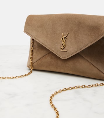 Cassandre Small suede clutch | Saint Laurent