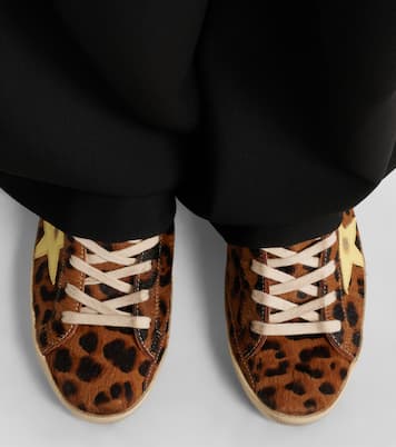 Super-Star leopard-print calf hair sneakers | Golden Goose