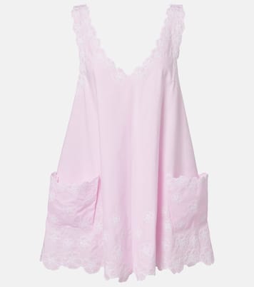 Embroidered cotton poplin minidress | Juliet Dunn