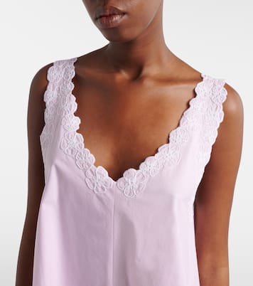 Embroidered cotton poplin minidress | Juliet Dunn