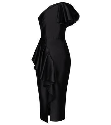 Robe midi asymétrique en satin | Rasario