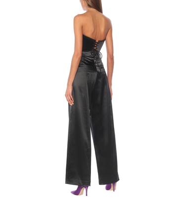 Pantalon ample à taille haute en satin | Dodo Bar Or