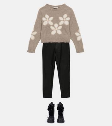 Floral lamé sweater | Monnalisa