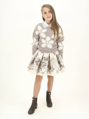 Floral lamé sweater | Monnalisa