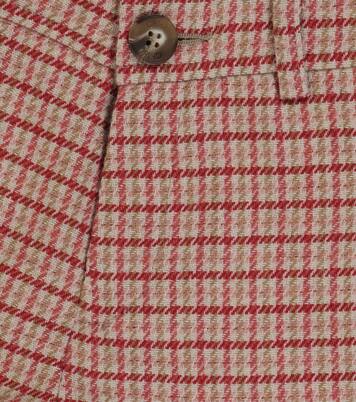 Houndstooth wool-blend shorts | Chloé Kids