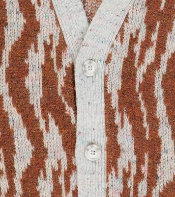 Jacquard wool and cotton-blend cardigan | Paade Mode