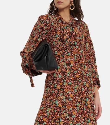 Robe midi en soie à fleurs | Victoria Beckham