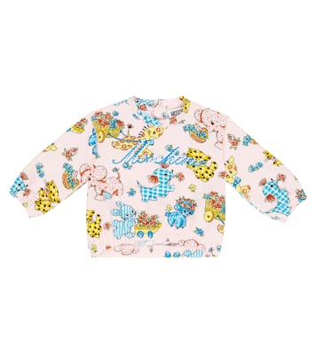 Baby printed cotton-blend sweater | Moschino Kids