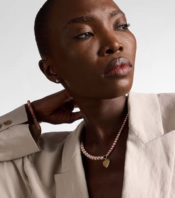 Halskette aus Perlen mit 14kt Gelbgold (585/1000) und Diamant | Sydney Evan