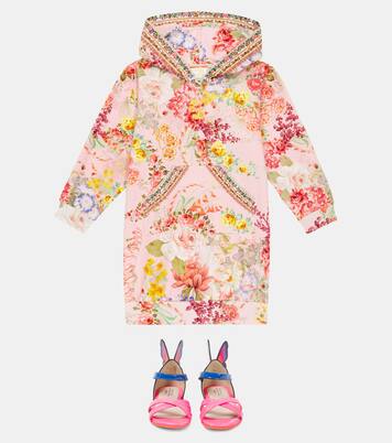 Floral cotton-blend sweatshirt dress | Camilla Kids