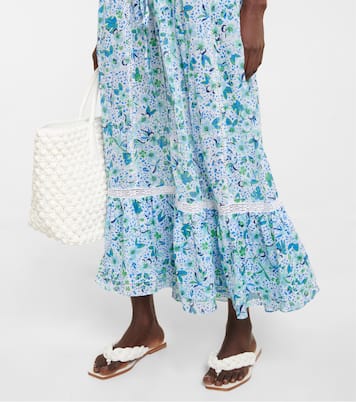 Bedrucktes Maxikleid Carine aus Baumwolle | Poupette St Barth