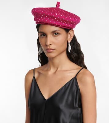 Embellished wool-blend beret | Ruslan Baginskiy