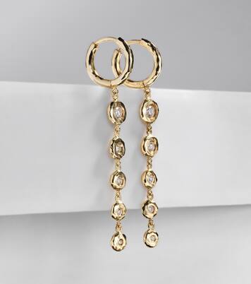 Ohrringe Charmed Micro Gabby aus 18kt Gelbgold mit Diamanten | Octavia Elizabeth